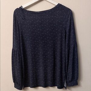 Michael Kors Dark Blue Patterned Blouse